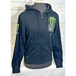 MINTY! Monster Energy Drink Full Zip Hoodie Jacket Size SMALL Women Sweatshirt